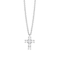 Colgante para Mujer Cross Solitaire en Plata Rodiada Diamantes Lab-grown 0,36 quilates Mabina