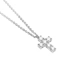 Colgante para Mujer Cross Solitaire en Plata Rodiada Diamantes Lab-grown 0,36 quilates Mabina