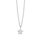 Colgante para Mujer Star Solitaire en Plata Rodiada Diamantes Lab-grown 0,049 ct Mabina