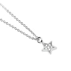 Colgante para Mujer Star Solitaire en Plata Rodiada Diamantes Lab-grown 0,049 ct Mabina