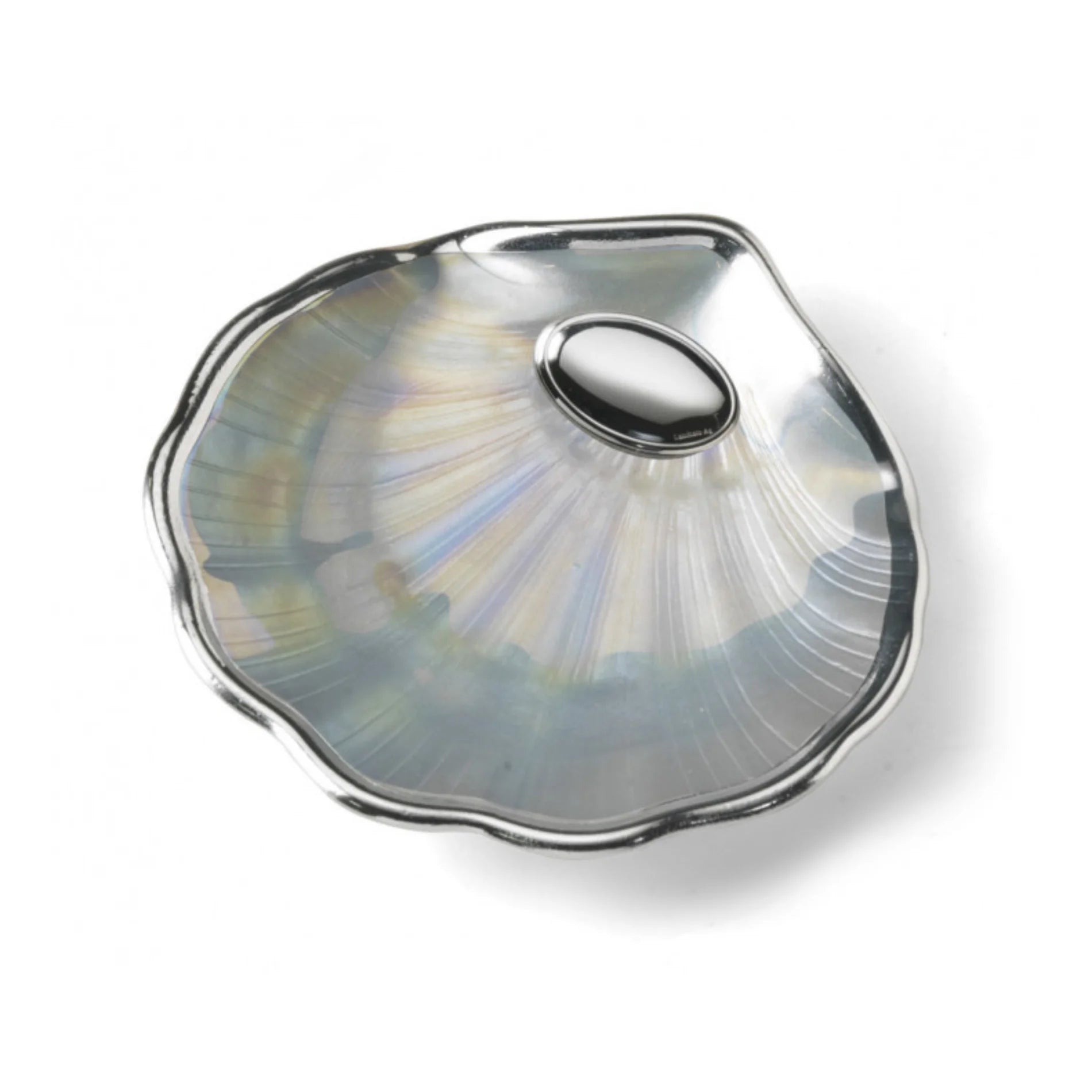 Concha de Bautizo en Madreperla con Óvalo de Plata Personalizable