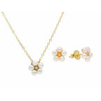 Conjunto para Niña BAMBINA FLOR Perlas Plata/Oro Infantil Comunión Aniversario