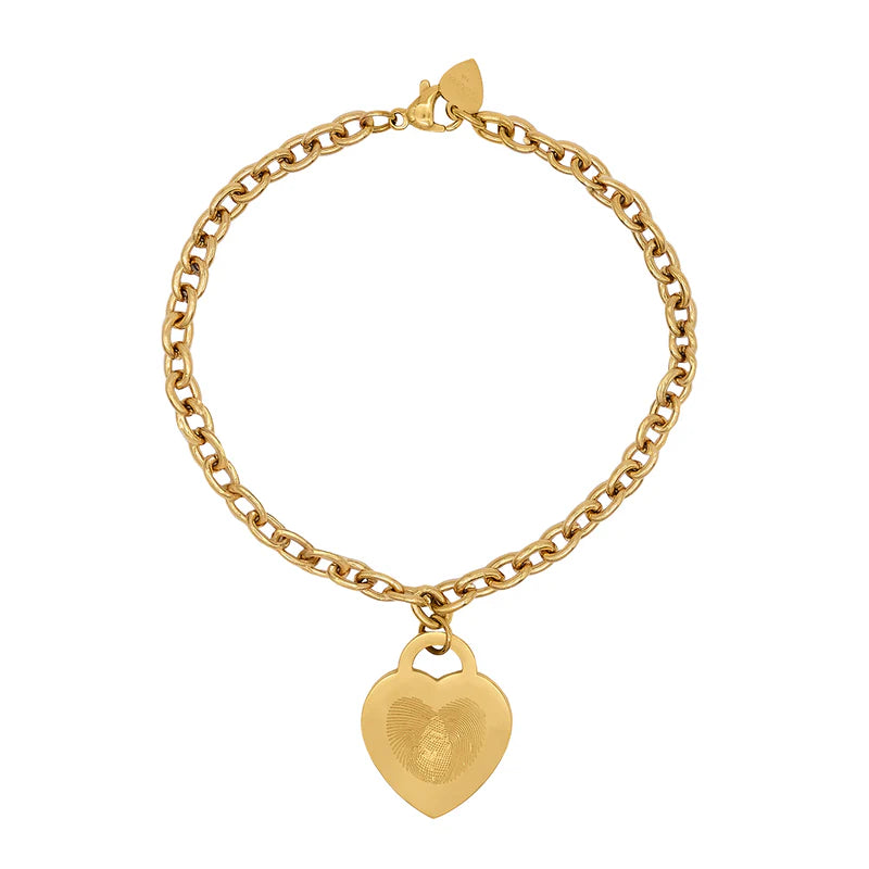 Pulsera para Mujer Heart Charm en Acero/Dorado Emotion