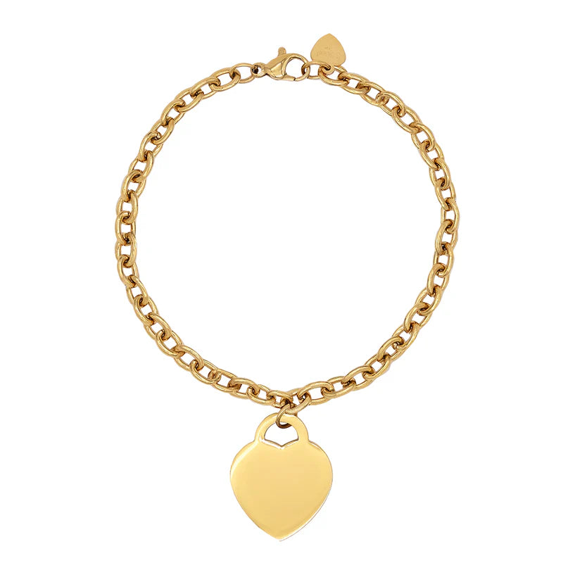 Pulsera para Mujer Heart Charm en Acero/Dorado Emotion