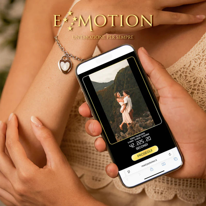 Pulsera para Mujer Heart Charm en Acero/Dorado Emotion