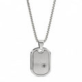 Gargantilla Unisex de Acero Inoxidable con Colgante Rectangular Elegante