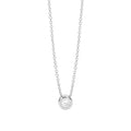Gargantilla para Mujer Solitaire de Plata Rodiada Diamante Lab-grown de 0,18 ct de Mabina