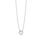 Gargantilla para Mujer Solitaire de Plata Rodiada Diamante Lab-grown de 0,18 ct de Mabina