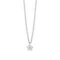 Colgante para Mujer Flower Solitaire en Plata Rodiada Diamantes Lab-grown 0,080 ct Mabina