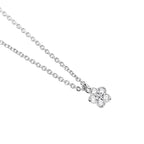 Colgante para Mujer Flower Solitaire en Plata Rodiada Diamantes Lab-grown 0,080 ct Mabina