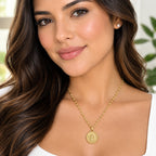 Gargantilla para Mujer Ángel Celestial de Acero 316L Dorado