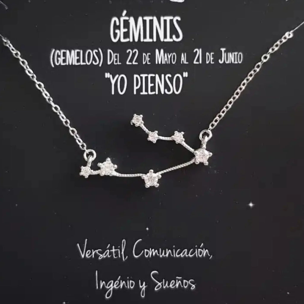Gargantilla para Mujer HORÓSCOPOS con CONSTELACIONES Plata y Circonitas ThaiBa