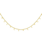 Gargantilla para Mujer de Acero 316L Dorada Celestial con Estrellas y Lunas
