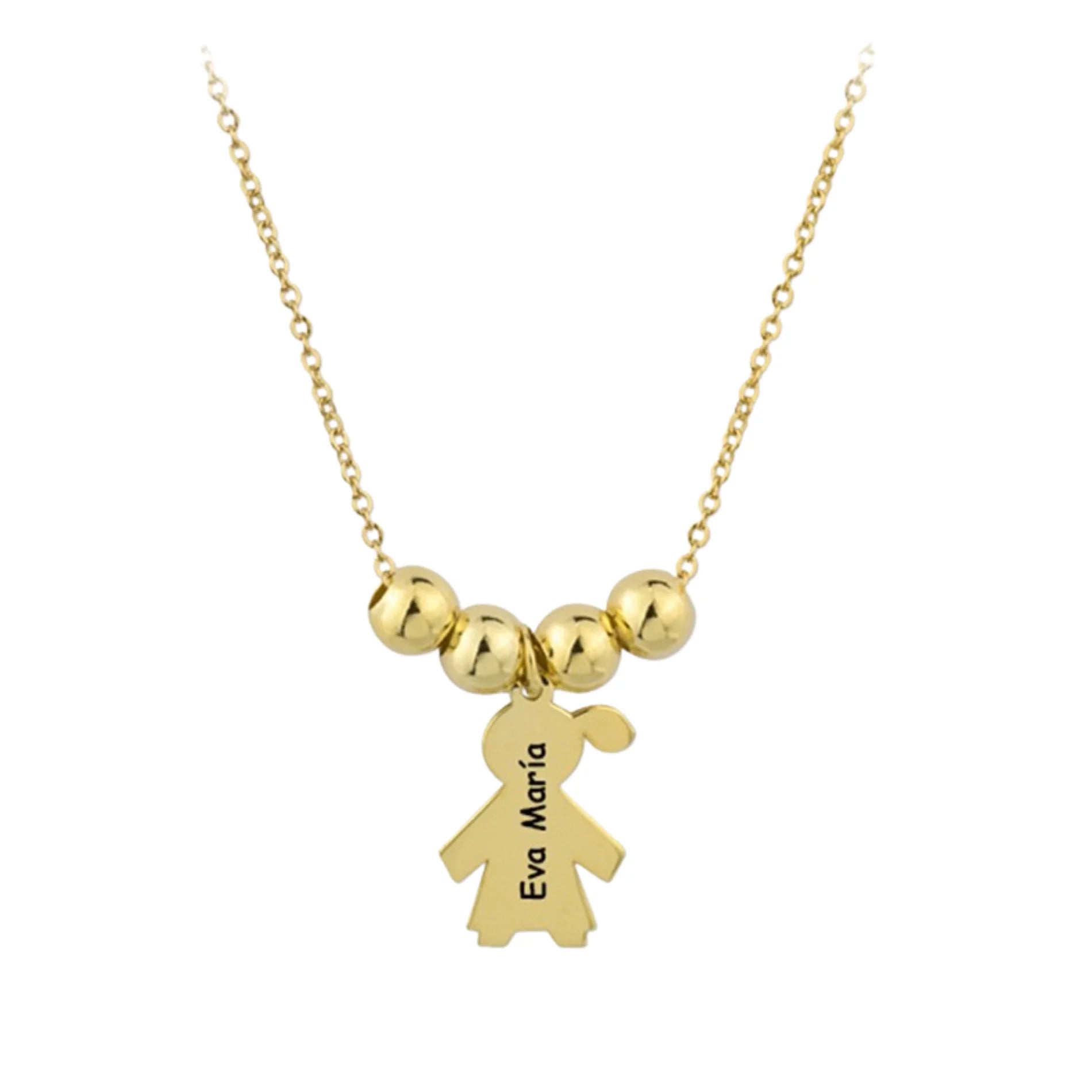 Gargantilla para Mujer Plata/Plata Chapada Oro Niños Con Nombre Personalizable
