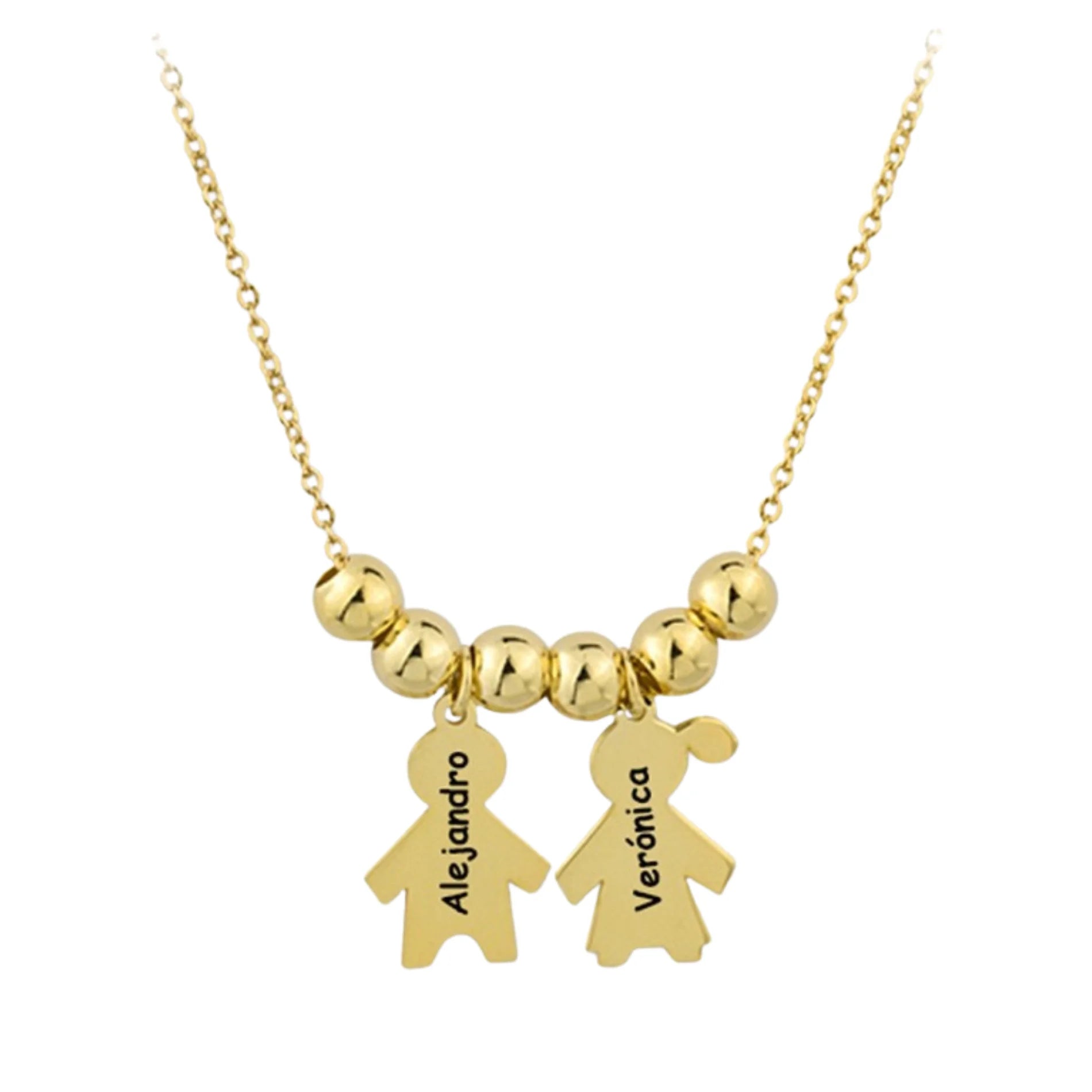 Gargantilla para Mujer Plata/Plata Chapada Oro Niños Con Nombre Personalizable