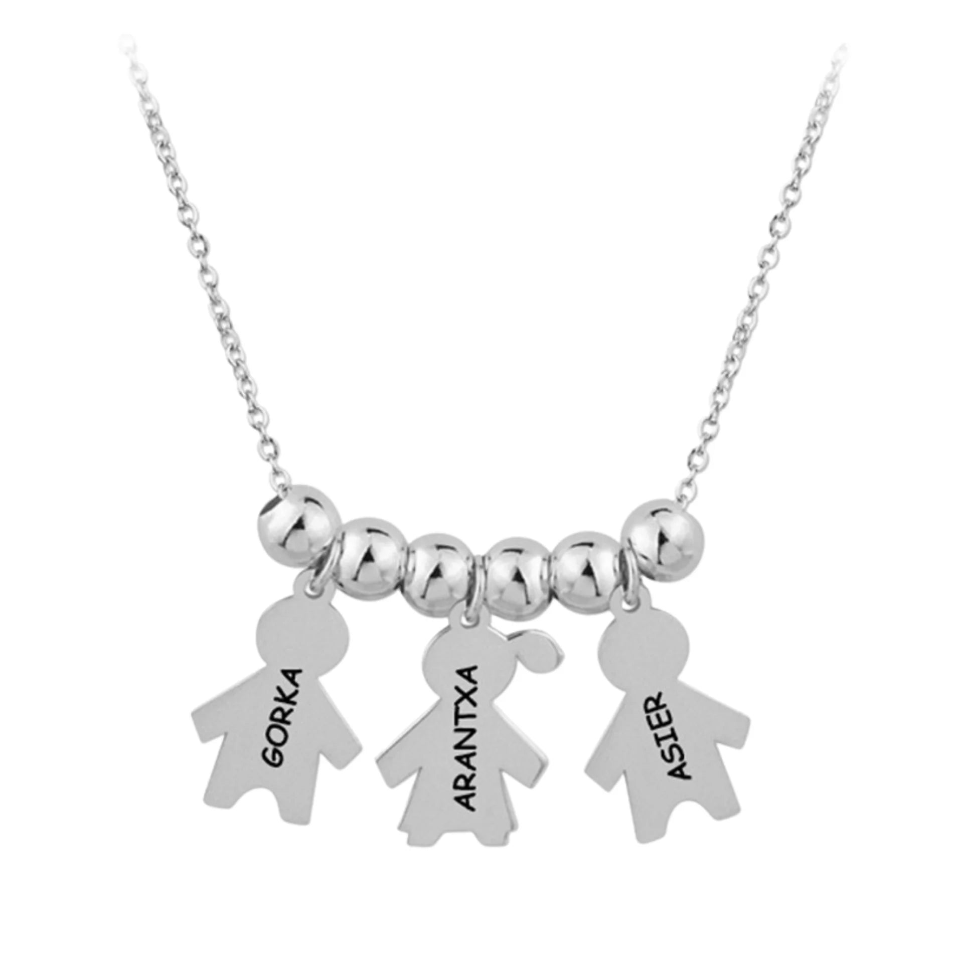 Gargantilla para Mujer Plata/Plata Chapada Oro Niños Con Nombre Personalizable