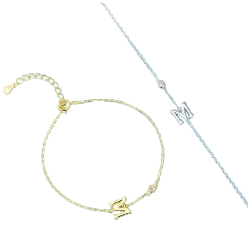 Pulsera INICIAL para Mujer de Plata Personalizada