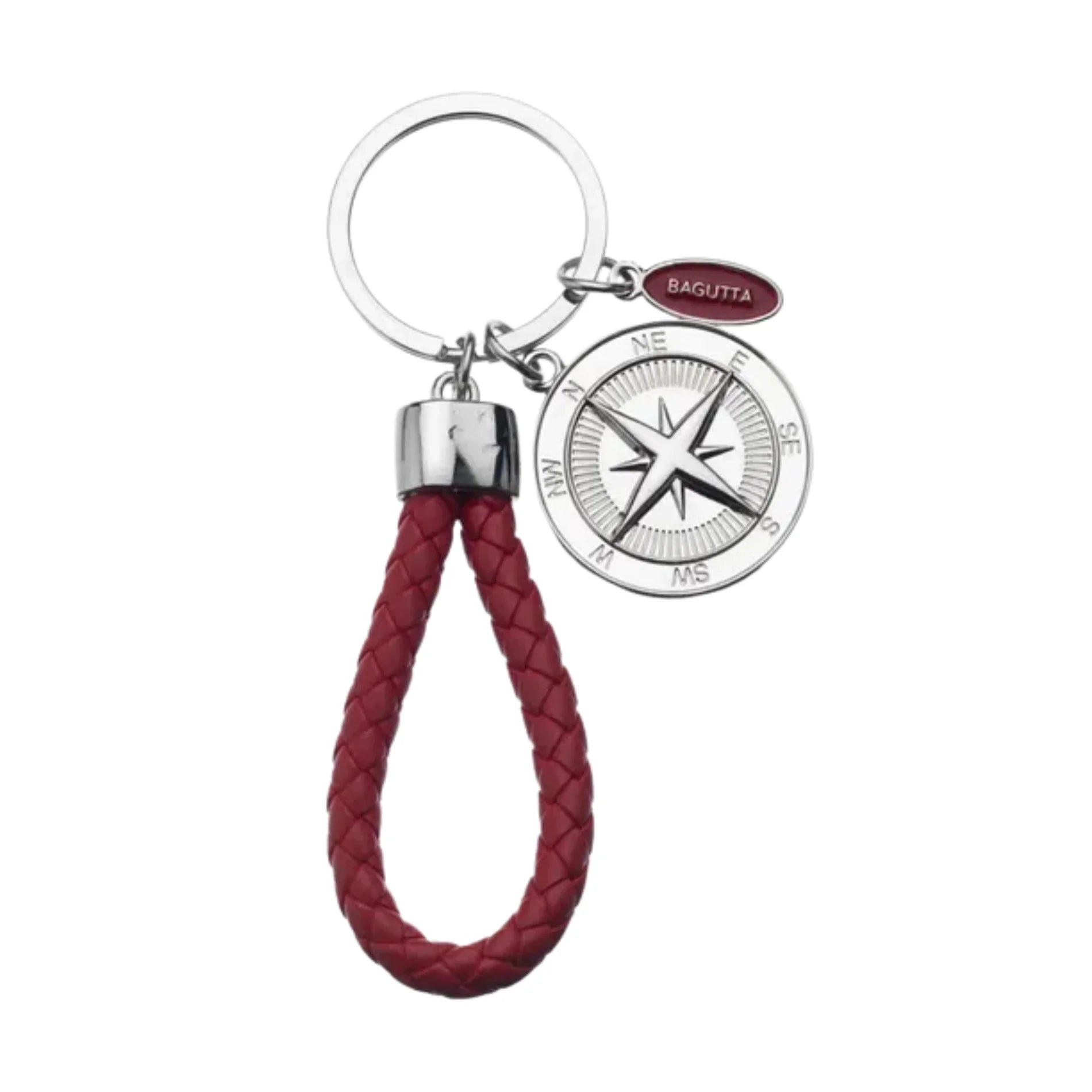 Llavero para Hombre Marinero Cuero y Acero 2179RO Rosado Viento