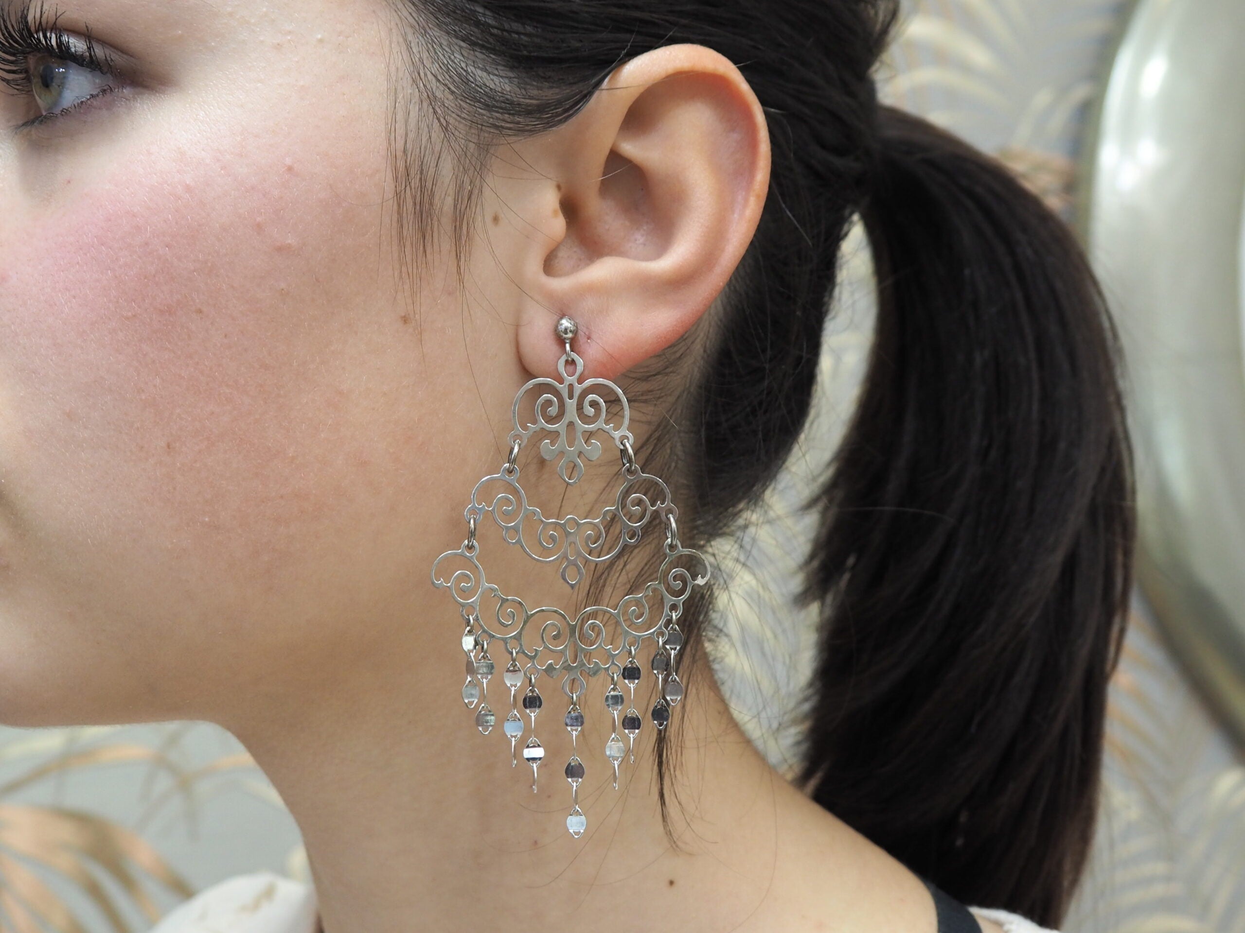 Pendientes Largos Plata para Mujer ROSALÍA