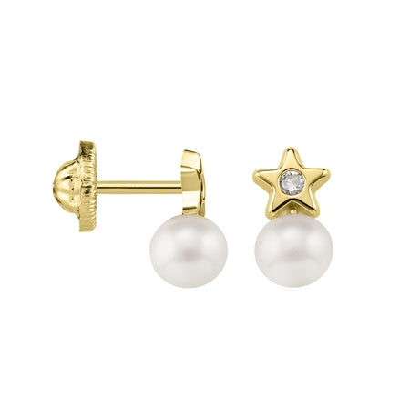 Pendientes ORO 18K ESTRELLA Infantil para Niña