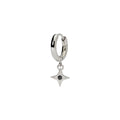 Pendiente para Hombre de Aro de Acero Inoxidable 316L con Colgante Estrella