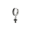 Pendiente para Hombre de Aro con Cruz Acero Inoxidable 316L