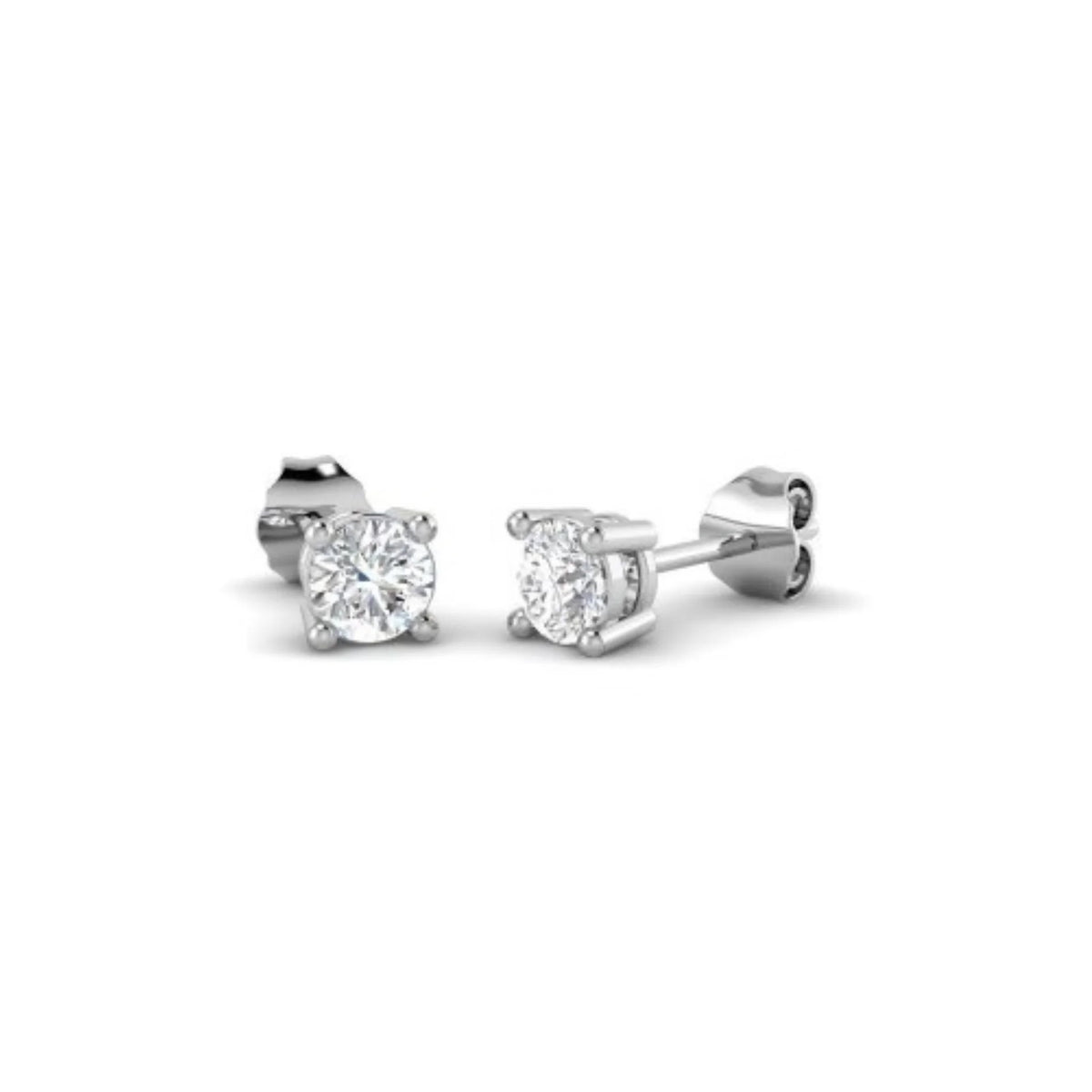 Pendiente para Mujer Dormilones pequeños Plata de Ley con Diamantes LAB Grown