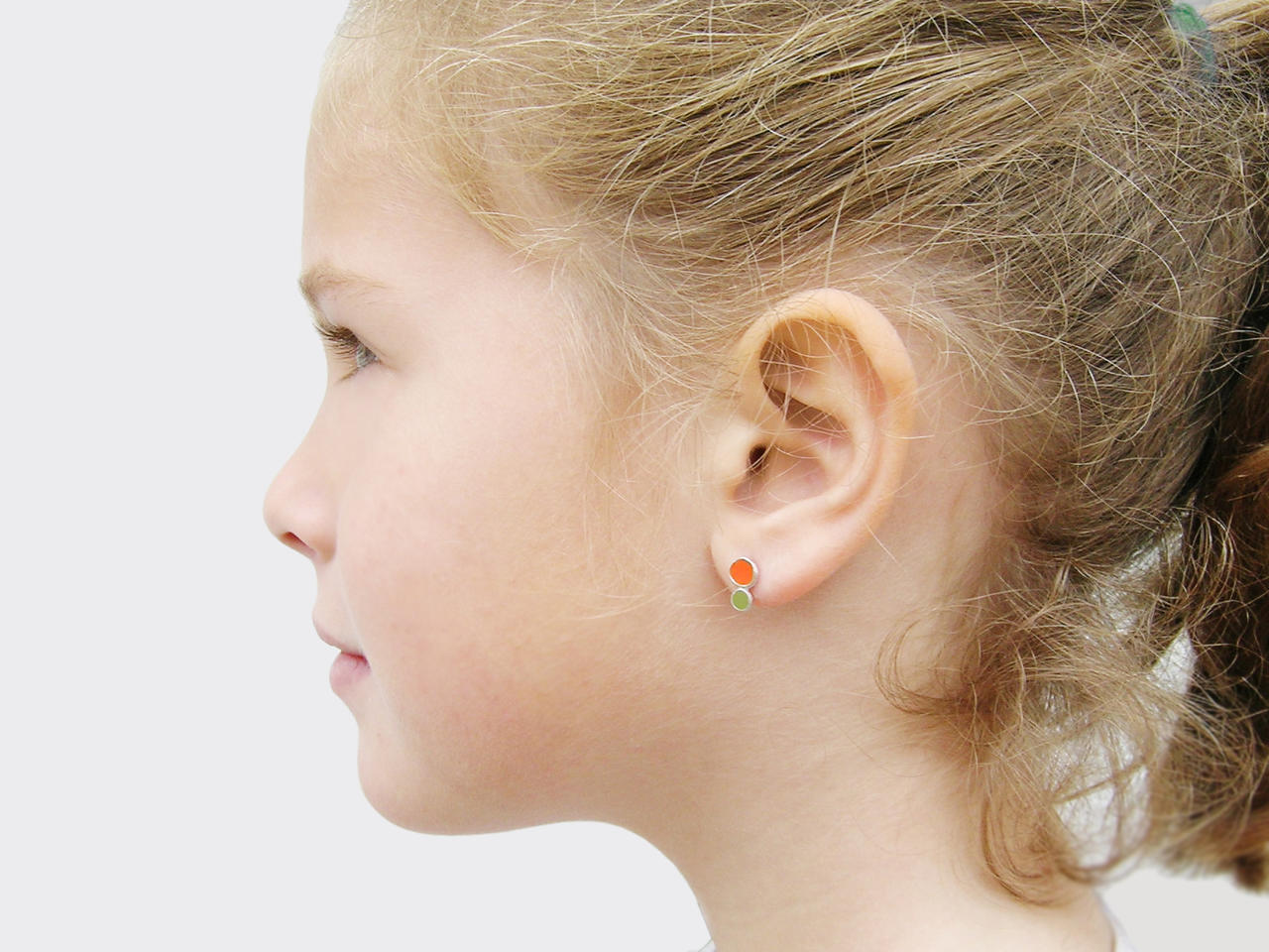 Pendientes Infantiles para Niñas Adventuress de Plata y Esmaltes de Colores