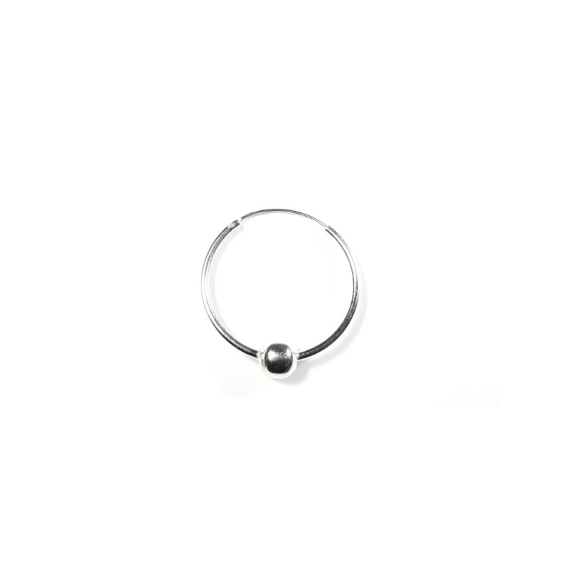 Pendientes Aros BALI BOLA Plata para Mujer