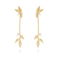 Pendientes para Mujer Largos Hiedra Oro 18k Boda Fiesta