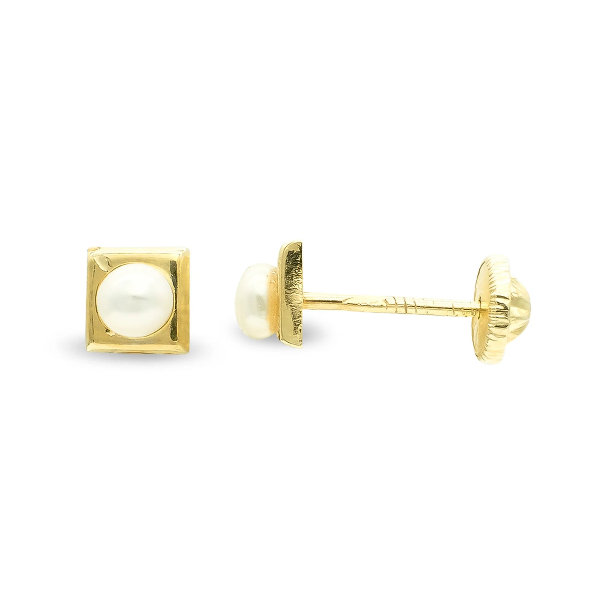 Pendientes Infantiles de Oro Amarillo de 9k para Bebés Bautizo