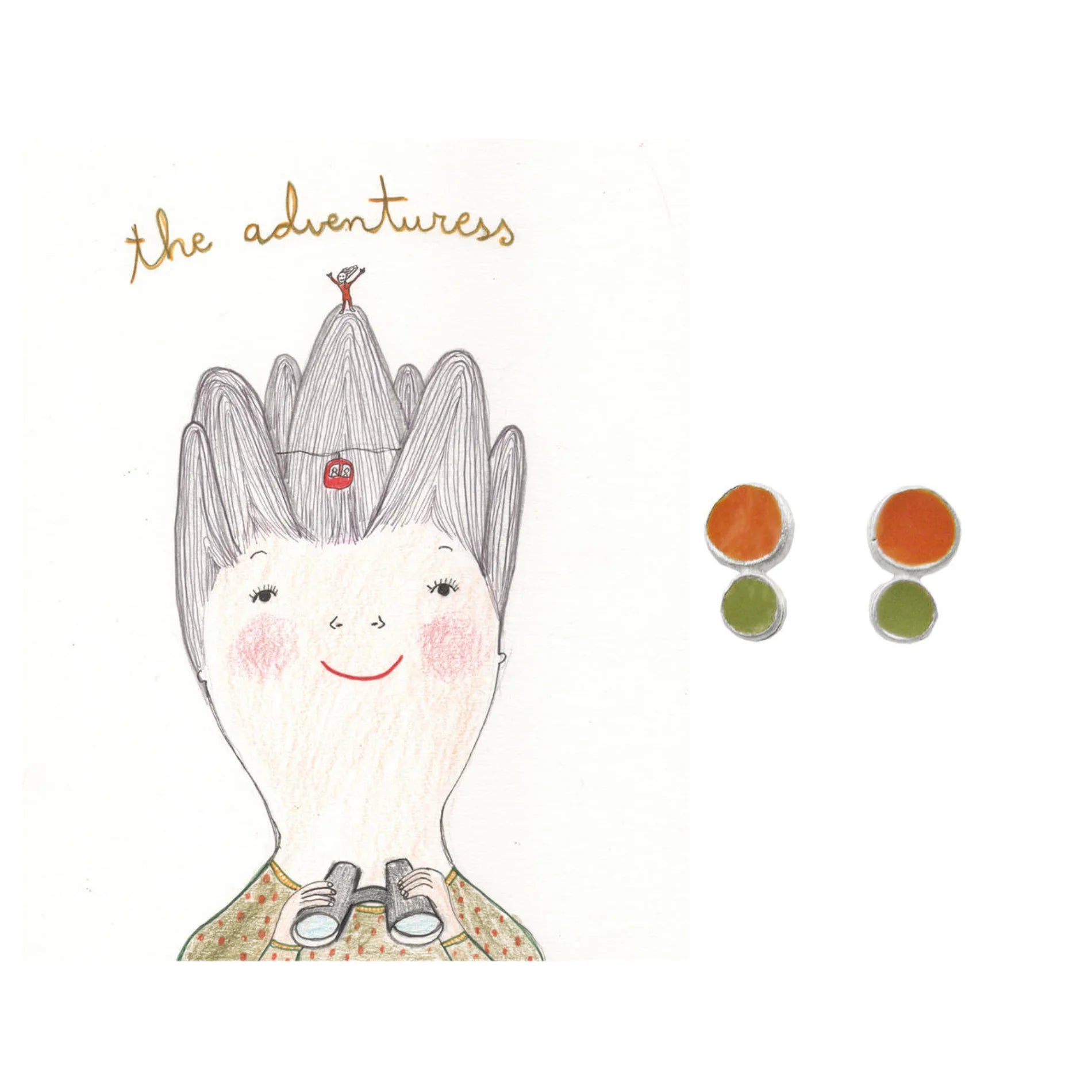 Pendientes Infantiles para Niñas Adventuress de Plata y Esmaltes de Colores