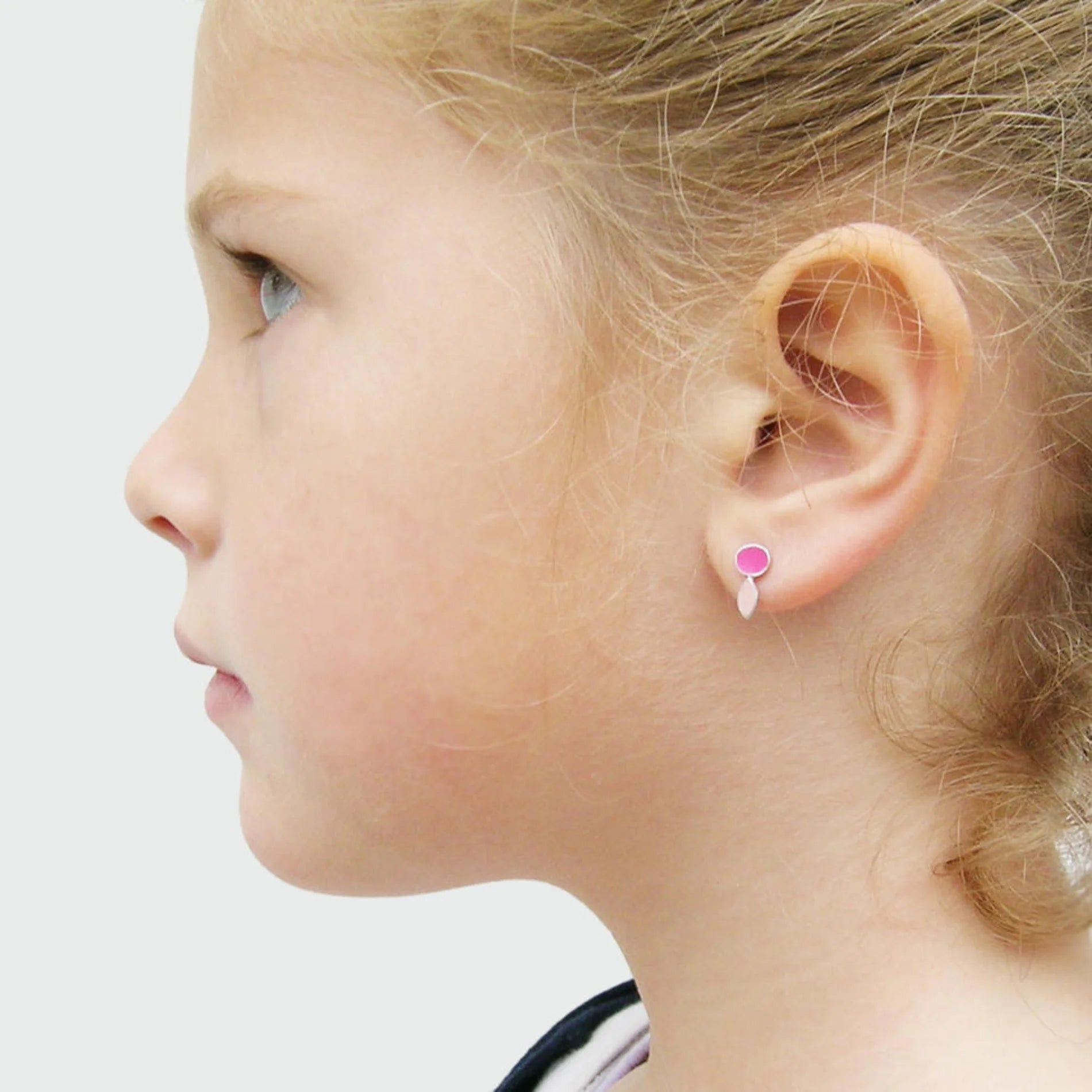 Pendientes Infantiles para Niñas Charming de Plata y Esmalte de Colores