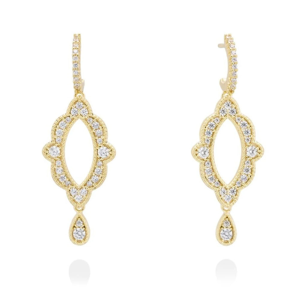 Pendientes para Mujer de Plata de Ley 925/Bañado Oro 18K Vintage Boda Fiesta