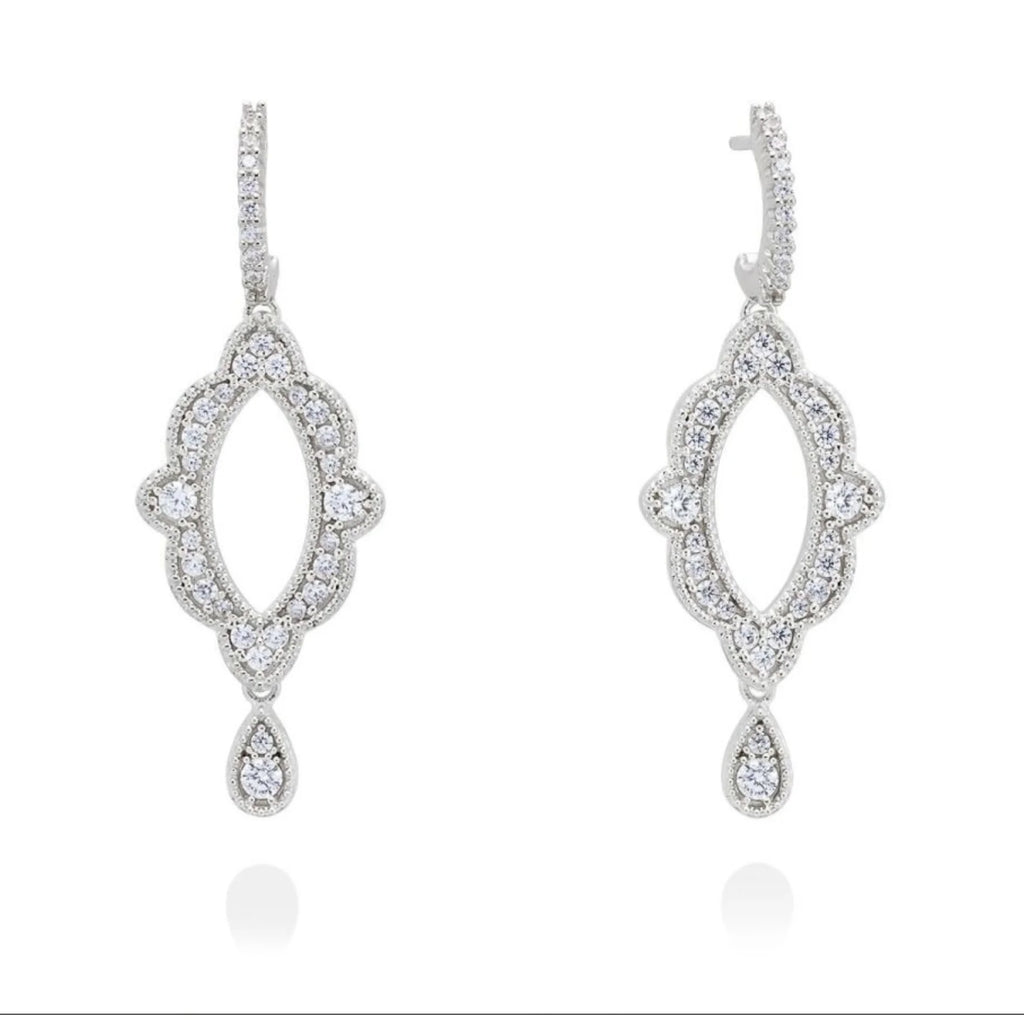 Pendientes para Mujer de Plata de Ley 925/Bañado Oro 18K Vintage Boda Fiesta