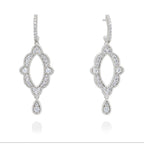 Pendientes para Mujer de Plata de Ley 925/Bañado Oro 18K Vintage Boda Fiesta