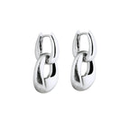 Pendientes para Mujer Aros Entrelazados Dual Plata 925