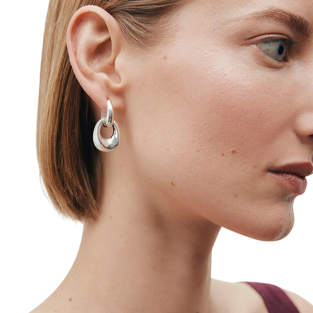 Pendientes para Mujer Aros Entrelazados Dual Plata 925