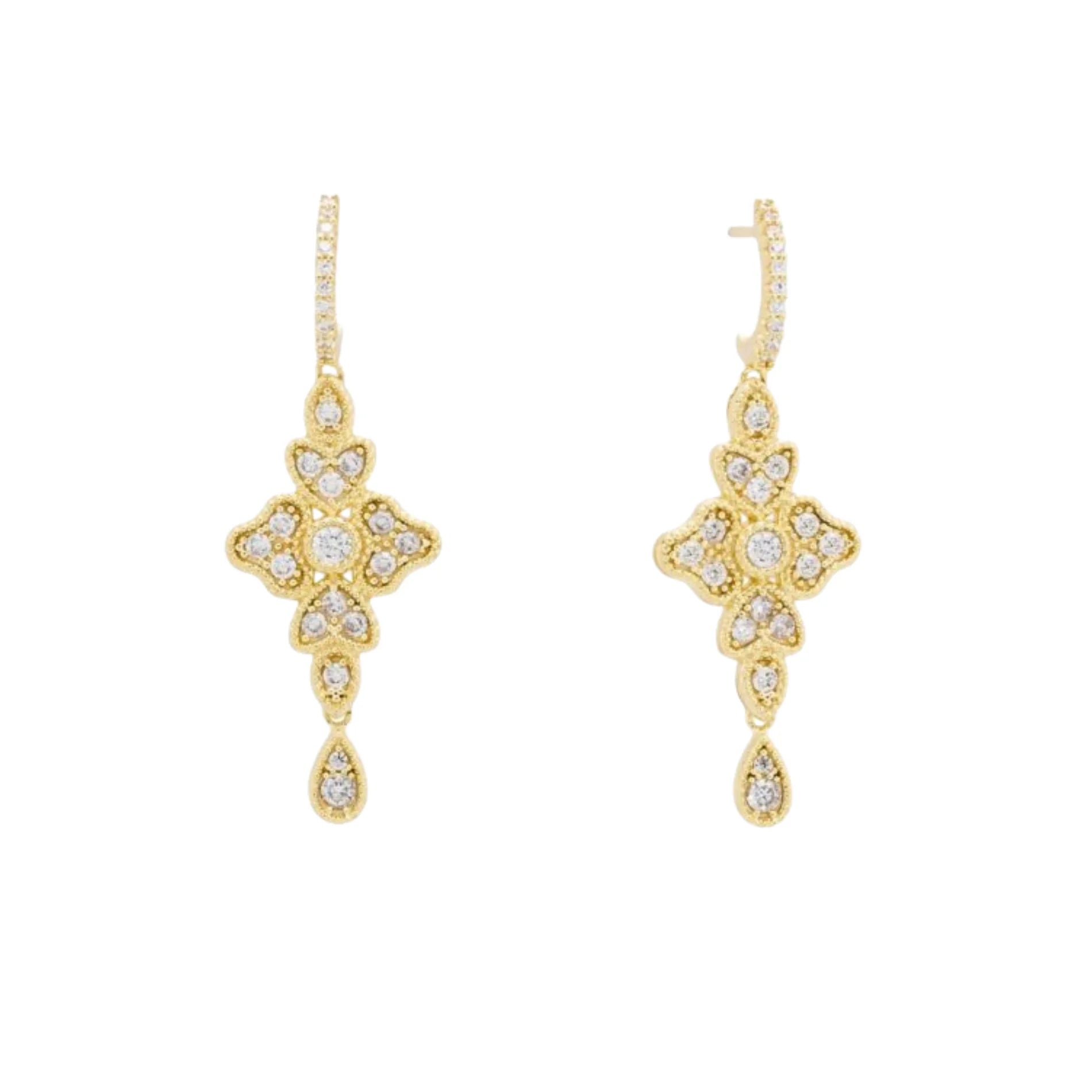 Pendientes para Mujer Boda Plata Chapada en Oro VICTORIA BOHO