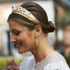 Pendientes para Mujer Boda Plata Chapada en Oro VICTORIA BOHO