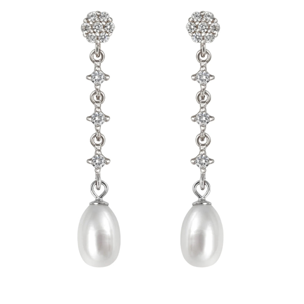 Pendientes para Mujer Plata FIESTA Perlas Boda