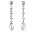 Pendientes para Mujer Plata FIESTA Perlas Boda