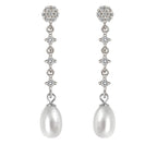 Pendientes para Mujer Plata FIESTA Perlas Boda