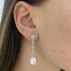 Pendientes para Mujer Plata FIESTA Perlas Boda
