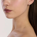 Pendientes para Mujer de Aro Solitaire en Plata Rodiada Diamantes Lab-grown 0,025 ct Mabina