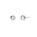 Pendientes redondos con diamantes cultivados en laboratorio de 0,09 quilates mabina