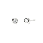 Pendientes redondos con diamantes cultivados en laboratorio de 0,09 quilates mabina