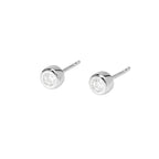 Pendientes redondos con diamantes cultivados en laboratorio de 0,09 quilates mabina