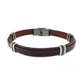 Pulsera BLUE de Cuero Bicolor para Hombre LISKA