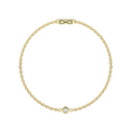 Pulsera Infinity Acero Dorado con Diamante Lab-Grown 2,7 mm